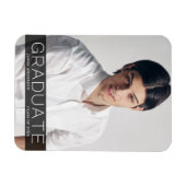 Moderne Mode 1 Foto Graduate Ankündigung Magnet (Horizontal)