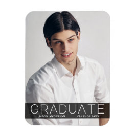 Moderne Mode 1 Foto Graduate Ankündigung Magnet