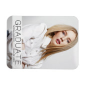 Moderne Mode 1 Foto Graduate Ankündigung Magnet (Horizontal)