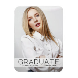 Moderne Mode 1 Foto Graduate Ankündigung Magnet