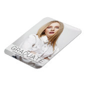 Moderne Mode 1 Foto Graduate Ankündigung Magnet (Linke Seite)