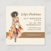 Moderne Mode-Boutique Beruflich Quadratische Visitenkarte (Vorderseite)