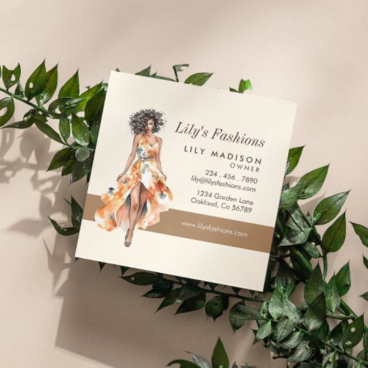 Moderne Mode-Boutique Beruflich Quadratische Visitenkarte