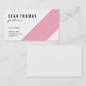 Moderne Mode | Diagonal (rot) Visitenkarte (Vorne/Hinten)