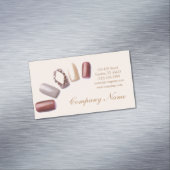 Moderne Mode Girly Beauty Salon Nagelkünstler Magnetische Visitenkarte (Beispiel)