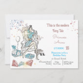 Moderne Mode Princess Royal Birthday Einladung (Vorderseite)