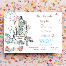 Moderne Mode Princess Royal Birthday Einladung