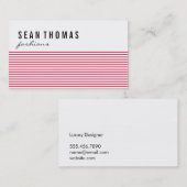 Moderne Mode | Red Lines Visitenkarte (Vorne/Hinten)