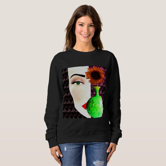 Moderne Mode Stilleben Kunst Sweatshirt (Vorne ganz)