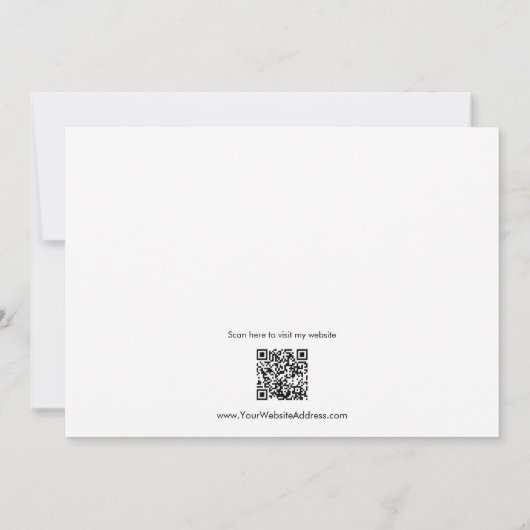 Moderne Modell Actor 5 Foto QR Code Back Comp Card Einladung (Rückseite)