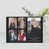 Moderne Modell- und Schauspieler-5-Foto-Comp-Karte Einladung (Stehend Vorderseite)