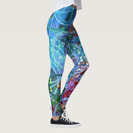 Moderne moderne Abstrakte Kunst Leggings (Rechts)