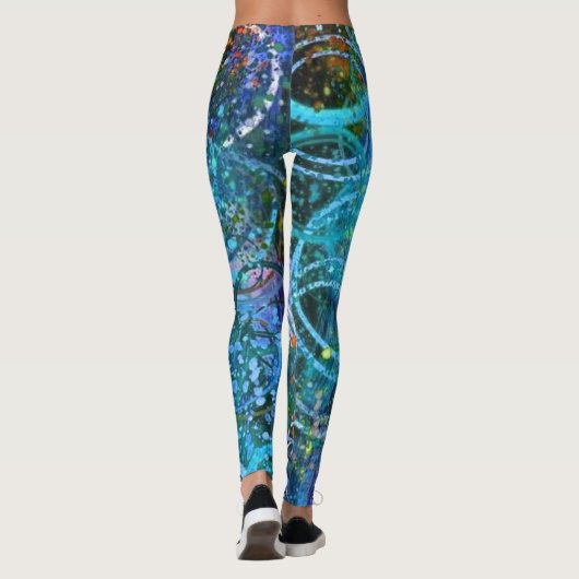 Moderne moderne Abstrakte Kunst Leggings (Rückseite)