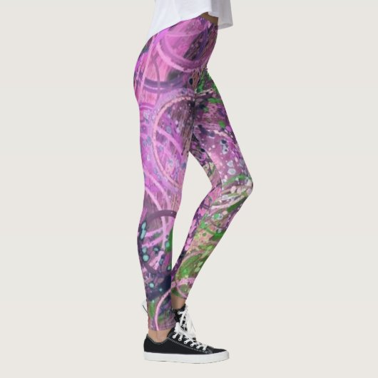 Moderne moderne Abstrakte Kunst Leggings (Rechts)