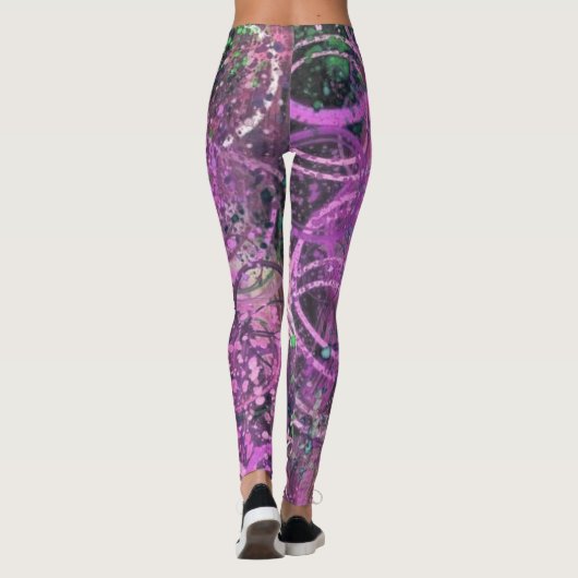 Moderne moderne Abstrakte Kunst Leggings (Rückseite)