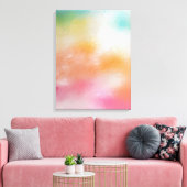 Moderne moderne Abstrakte Kunst Rotes Rosa Blau Leinwanddruck (Insitu (Wohnzimmer))