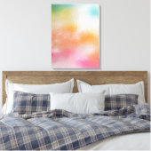 Moderne moderne Abstrakte Kunst Rotes Rosa Blau Leinwanddruck (Insitu (Schlafzimmer))