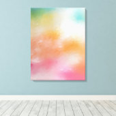 Moderne moderne Abstrakte Kunst Rotes Rosa Blau Leinwanddruck (Insitu (Holzboden))