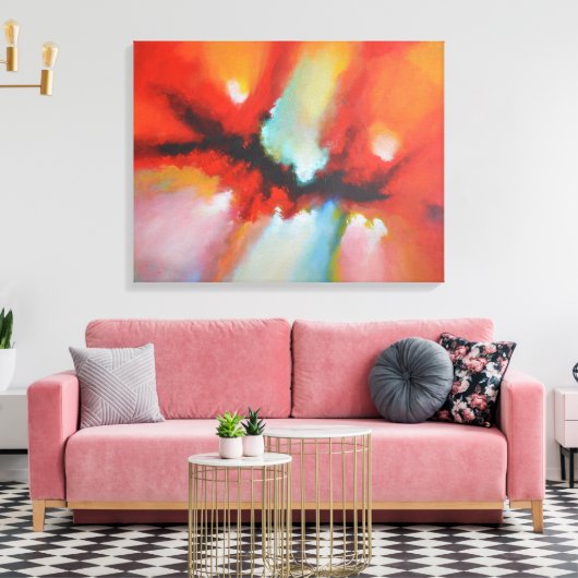 Moderne, moderne Abstrakte Malerei Leinwanddruck (Insitu (Wohnzimmer))