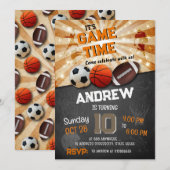 Moderne, moderne All-Star-Sportveranstaltungen Einladung (Vorne/Hinten)