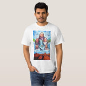Moderne moderne amerikanische Indianervorlage T-Shirt (Vorne ganz)