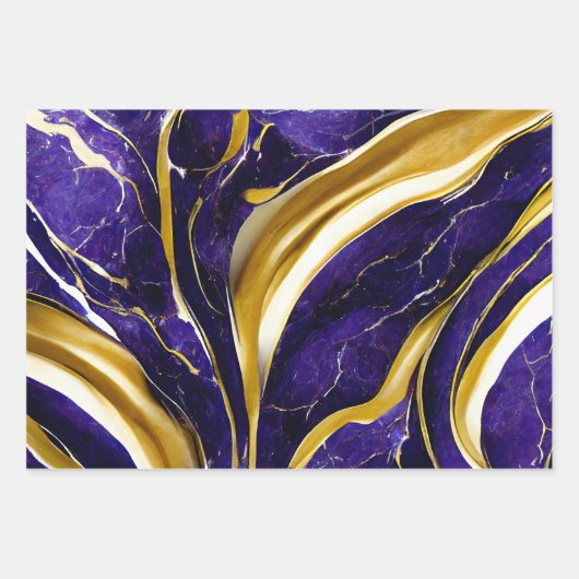 Moderne moderne Amnesty Lila Multiple Gemustert Geschenkpapier Set (Vorderseite)