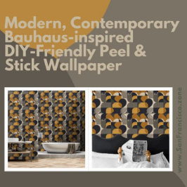 Moderne, moderne Bauhaus-inspirierte Peel & Stick Tapete