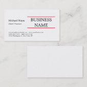 Moderne Moderne Beruflich Elegante Minimalistisch Visitenkarte (Vorne/Hinten)