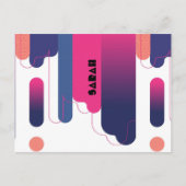 Moderne moderne Bogen Line Art Minimal Postkarte (Vorderseite)