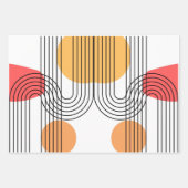 moderne moderne Bogenlinie minimaler abstrakter Geschenkpapier Set (Vorderseite 3)