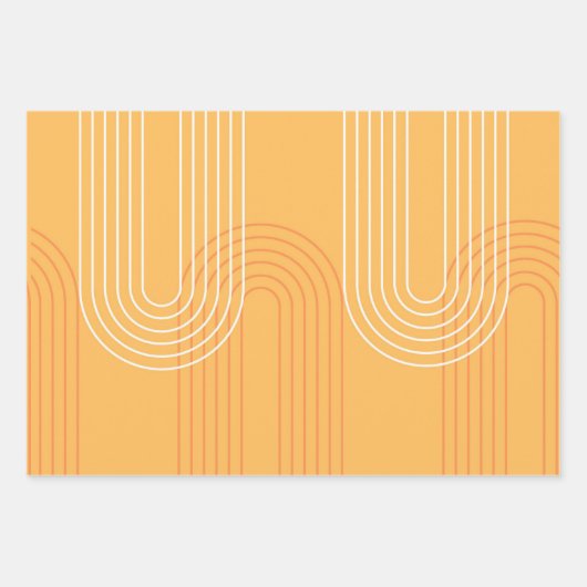 moderne moderne Bogenlinie minimaler abstrakter Geschenkpapier Set (Vorderseite 2)