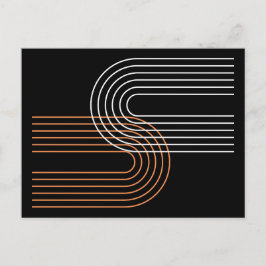 moderne moderne Bogenlinie minimaler abstrakter Postkarte