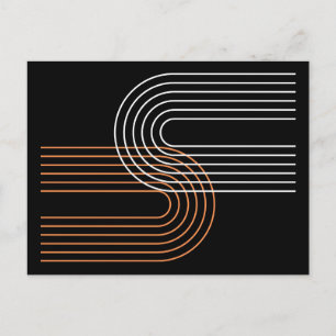 moderne moderne Bogenlinie minimaler abstrakter Postkarte