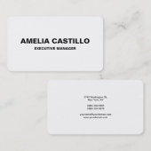 Moderne Moderne Elegant Einfach Schwarz-weiß kühl Visitenkarte (Vorne/Hinten)