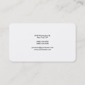 Moderne Moderne Elegant Einfach Schwarz-weiß kühl Visitenkarte (Rückseite)