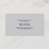 Moderne Moderne Elegante Beruflich Visitenkarte (Rückseite)