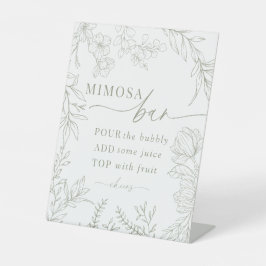 Moderne Moderne Elegante Brautparty Bar Sockelschild