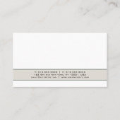 Moderne Moderne Elegante Einfache Eleganz Beruflic Visitenkarte (Rückseite)