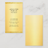 Moderne, moderne Elegante Gold Glitzer Template Visitenkarte (Vorne/Hinten)