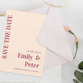 Moderne moderne Elegante Minimalistische Hochzeit Save The Date