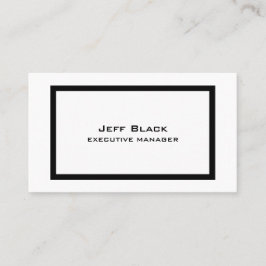 Moderne Moderne Elegante Schwarz-weiß Visitenkarte