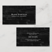 Moderne moderne Elegante Schwarze Wände Visitenkarte (Vorne/Hinten)