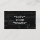 Moderne moderne Elegante Schwarze Wände Visitenkarte (Rückseite)
