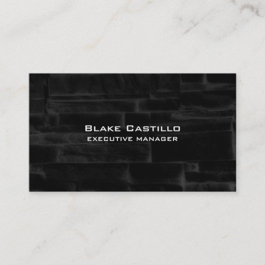Moderne moderne Elegante Schwarze Wände Visitenkarte (Vorderseite)