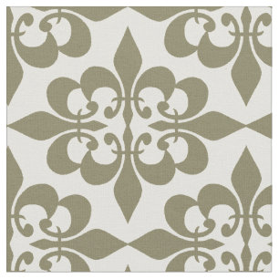 Moderne Moderne Elegante Vintage Taupe Damask Stoff