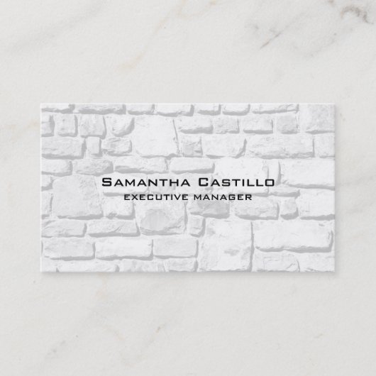 Moderne Moderne Elegante Wall Stones Visitenkarte (Vorderseite)