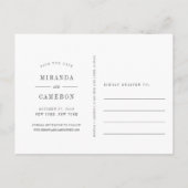 Moderne Moderne | FOTO SAVE THE DATE Ankündigungspostkarte (Rückseite)