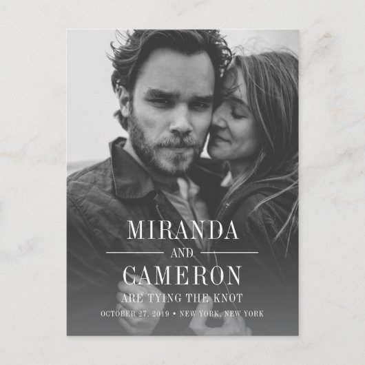 Moderne Moderne | FOTO SAVE THE DATE Ankündigungspostkarte (Vorderseite)