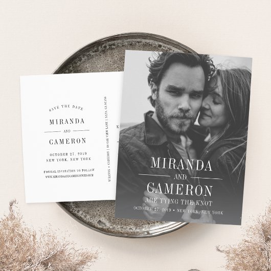 Moderne Moderne | FOTO SAVE THE DATE Ankündigungspostkarte