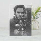 Moderne Moderne | Foto Save the Date Karte (Stehend Vorderseite)